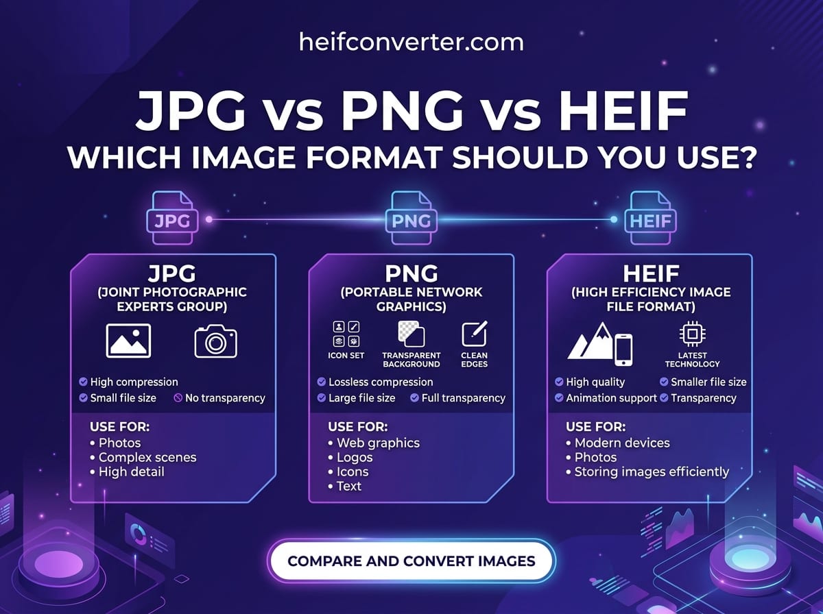 JPG vs PNG vs HEIF